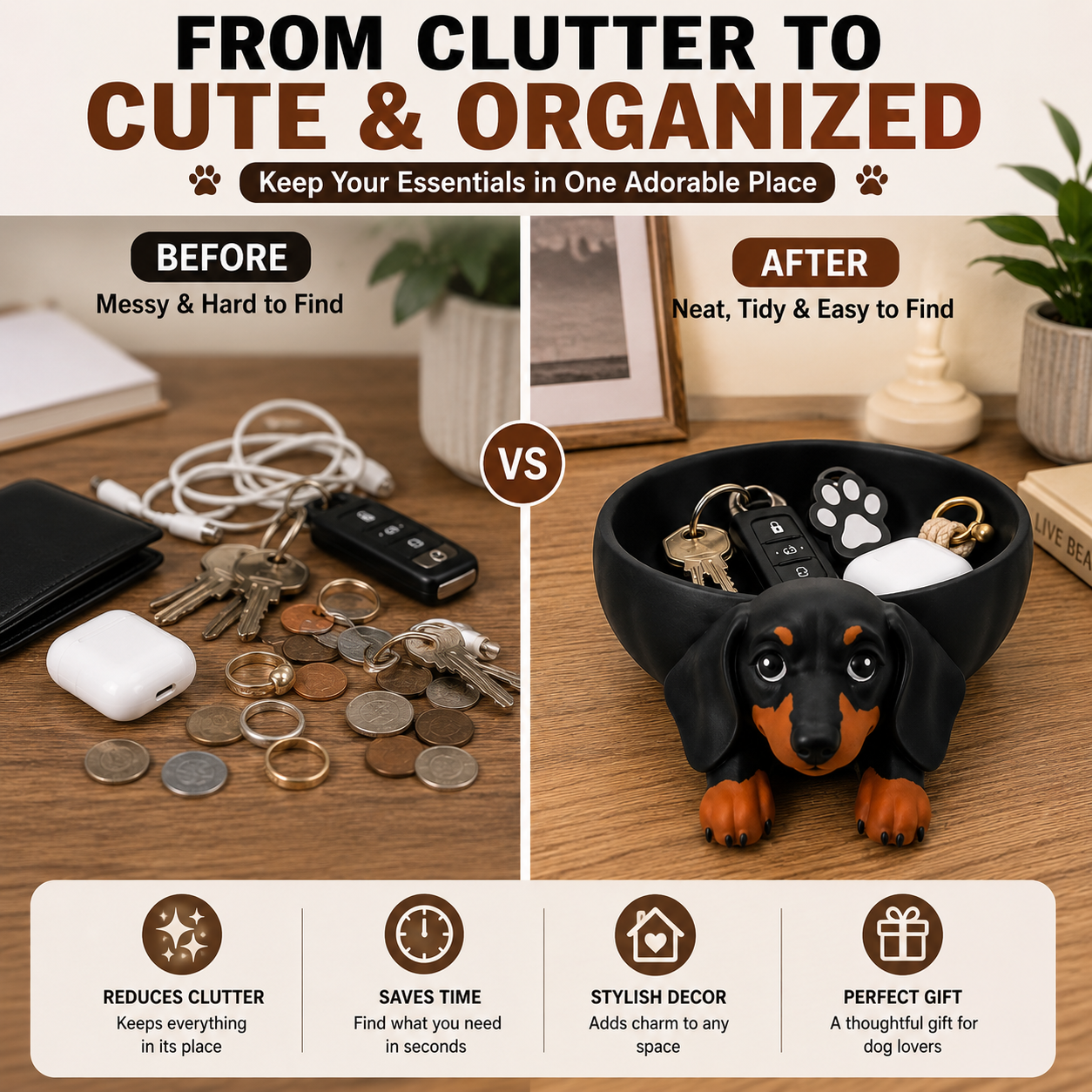 dachshund catch all tray