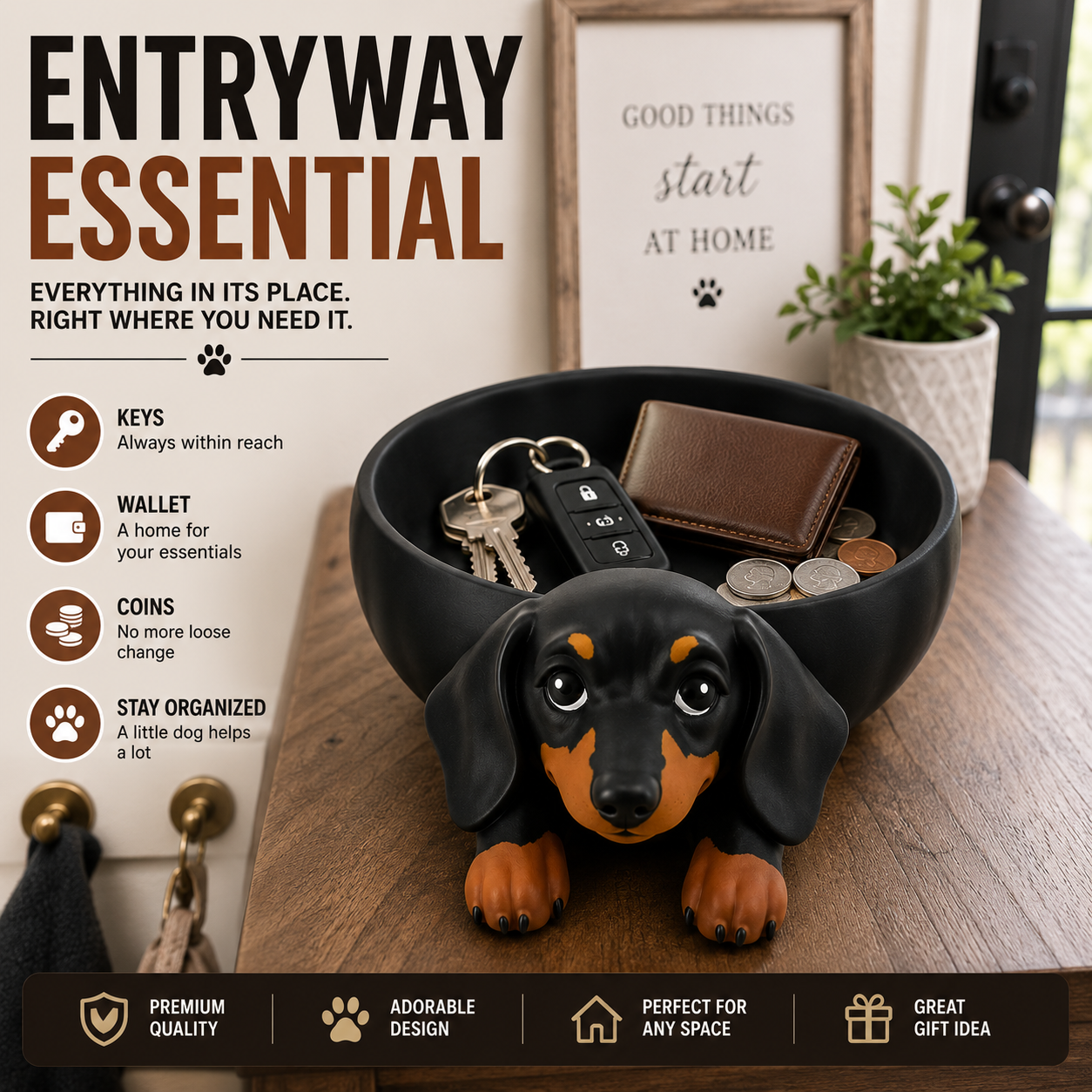 dachshund catch all tray